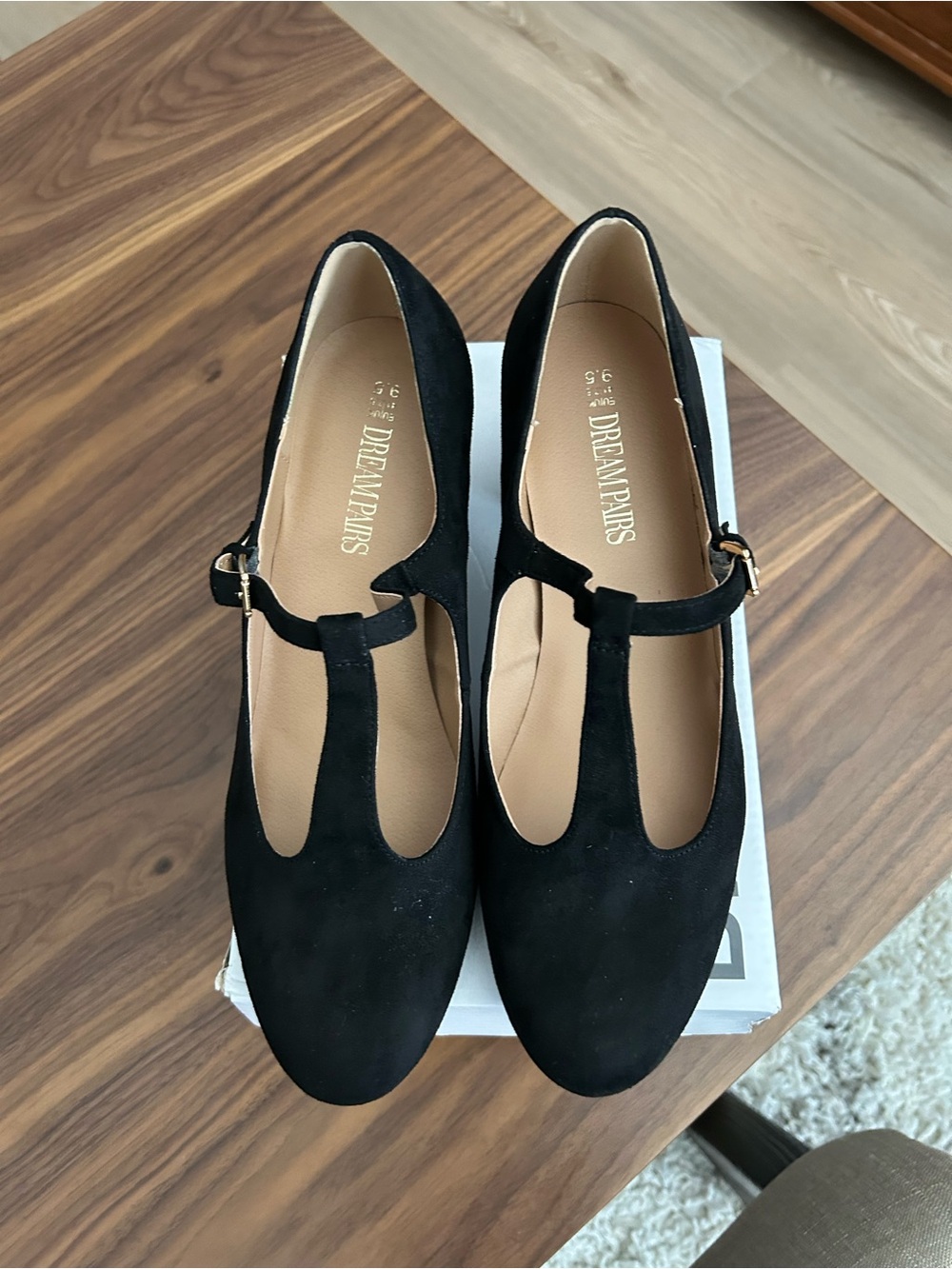 T-Strap Mary Jane Pumps with Chunky Heel - Picture 6 of 9